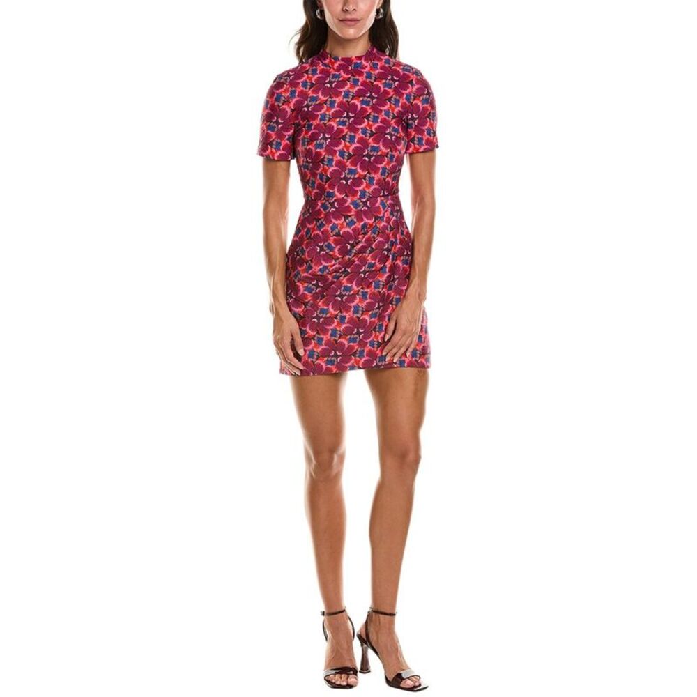 Saloni Womens  Draped Textured Waffle Mini Dress